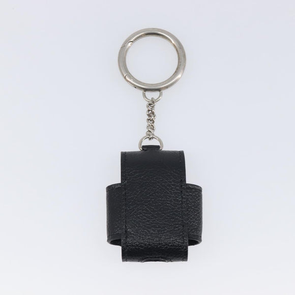BALENCIAGA Air Pods case Earphone case Leather Black Silver 659926 Auth am12548M