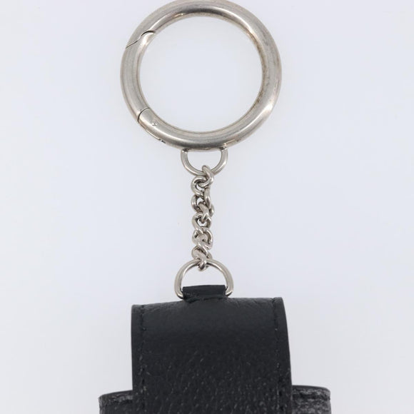 BALENCIAGA Air Pods case Earphone case Leather Black Silver 659926 Auth am12548M
