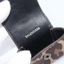 BALENCIAGA Camouflage AirPods Case Earphone case PVC Beige Brown 655679 Auth am12549M-15