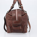 Chloe Patsy Hand Bag Leather Brown Silver Auth am12552A-3