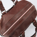 Chloe Patsy Hand Bag Leather Brown Silver Auth am12552A-6
