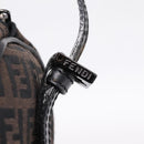 FENDI Zucchino Canvas Accessory Pouch Black Brown Auth am12553V-9