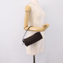 FENDI Zucchino Canvas Accessory Pouch Black Brown Auth am12553V-21