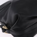 BVLGARI Chandra Hand Bag Leather Black Gold Auth am12554M-10