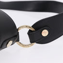 BVLGARI Chandra Hand Bag Leather Black Gold Auth am12554M-14