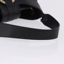 BVLGARI Chandra Hand Bag Leather Black Gold Auth am12554M-7