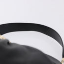 BVLGARI Chandra Hand Bag Leather Black Gold Auth am12554M-8