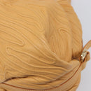 BVLGARI Shoulder Chandra Hand Bag Leather Beige Gold Auth am12555M-10