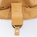 BVLGARI Shoulder Chandra Hand Bag Leather Beige Gold Auth am12555M-17
