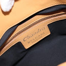BVLGARI Shoulder Chandra Hand Bag Leather Beige Gold Auth am12555M-18
