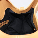 BVLGARI Shoulder Chandra Hand Bag Leather Beige Gold Auth am12555M-20