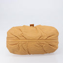 BVLGARI Shoulder Chandra Hand Bag Leather Beige Gold Auth am12555M-9