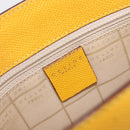 CELINE Turn Lock Shoulder Bag PVC Canvas Yellow Gold Auth am12556V-18