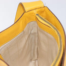 CELINE Turn Lock Shoulder Bag PVC Canvas Yellow Gold Auth am12556V-19