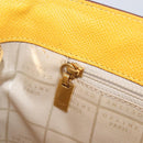 CELINE Turn Lock Shoulder Bag PVC Canvas Yellow Gold Auth am12556V-21
