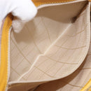 CELINE Turn Lock Shoulder Bag PVC Canvas Yellow Gold Auth am12556V-22