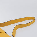 CELINE Turn Lock Shoulder Bag PVC Canvas Yellow Gold Auth am12556V-8