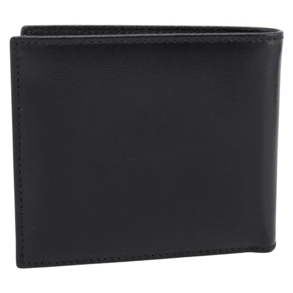 GUCCI Interlocking G Compact Bifold Wallet Leather Black 115219 Auth am12557V