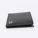 GUCCI Interlocking G Compact Bifold Wallet Leather Black 115219 Auth am12557V-4
