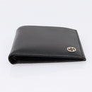 GUCCI Interlocking G Compact Bifold Wallet Leather Black 115219 Auth am12557V-7