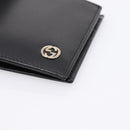 GUCCI Interlocking G Compact Bifold Wallet Leather Black 115219 Auth am12557V-8