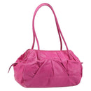 Miu Miu Shoulder Hand Bag Leather Pink Gold Auth am12558A-1