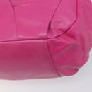 Miu Miu Shoulder Hand Bag Leather Pink Gold Auth am12558A-15