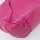 Miu Miu Shoulder Hand Bag Leather Pink Gold Auth am12558A-16