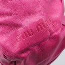 Miu Miu Shoulder Hand Bag Leather Pink Gold Auth am12558A-17