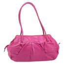 Miu Miu Shoulder Hand Bag Leather Pink Gold Auth am12558A-13