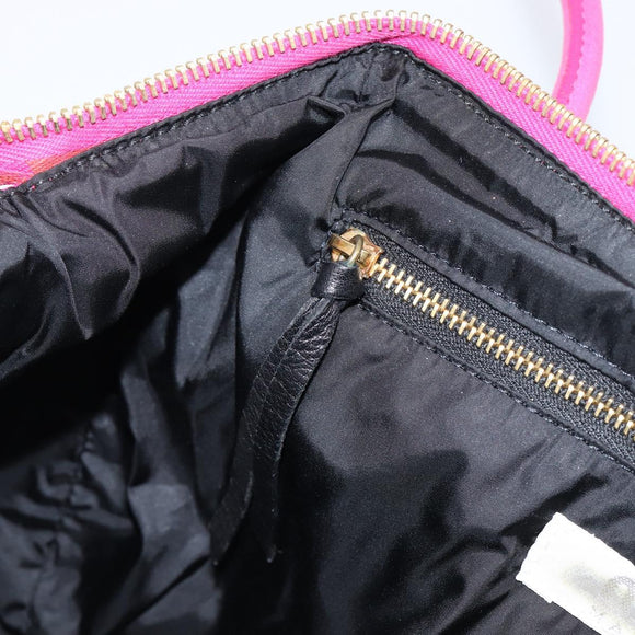 Miu Miu Shoulder Hand Bag Leather Pink Gold Auth am12558A