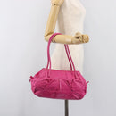 Miu Miu Shoulder Hand Bag Leather Pink Gold Auth am12558A-23