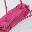 Miu Miu Shoulder Hand Bag Leather Pink Gold Auth am12558A-6