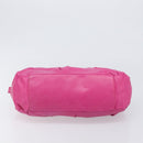 Miu Miu Shoulder Hand Bag Leather Pink Gold Auth am12558A-5