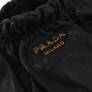 PRADA Shoulder Bag Leather Black Gold Auth am12560V-19