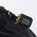 PRADA Shoulder Bag Leather Black Gold Auth am12560V-8