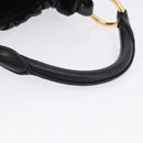 PRADA Shoulder Bag Leather Black Gold Auth am12560V-7