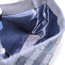 CHANEL Matelasse Double Flap Chain Bag Sequin Navy Silver CC Auth am12561SM-17
