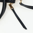 Miu Miu Matelasse Hand Bag Leather 2way Black Gold Auth am12563V-21