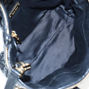 Miu Miu Matelasse Hand Bag Leather 2way Black Gold Auth am12563V-11