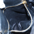 Miu Miu Matelasse Hand Bag Leather 2way Black Gold Auth am12563V-26