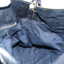 Miu Miu Side Ribbon Hand Bag Leather 2way Black Gold Auth am12564V-23