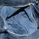 Miu Miu Side Ribbon Hand Bag Leather 2way Black Gold Auth am12564V-26