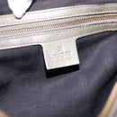 GUCCI GG Canvas Guccissima Shoulder Bag Leather Gray Gold 211966 Auth am12566V-18