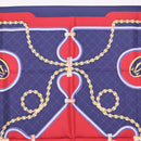 CARTIER Scarf Silk Navy Red Auth am12567M-16
