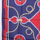 CARTIER Scarf Silk Navy Red Auth am12567M-18