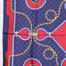 CARTIER Scarf Silk Navy Red Auth am12567M-5