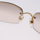 CHANEL CC Rimless Rhinestone Sunglasses metal Brown CC Auth am12569M-12