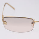 CHANEL CC Rimless Rhinestone Sunglasses metal Brown CC Auth am12569M-4