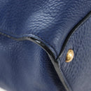 PRADA Ready lock Hand Bag Taurillon Clemence Leather 2way Blue Auth am12570V-19